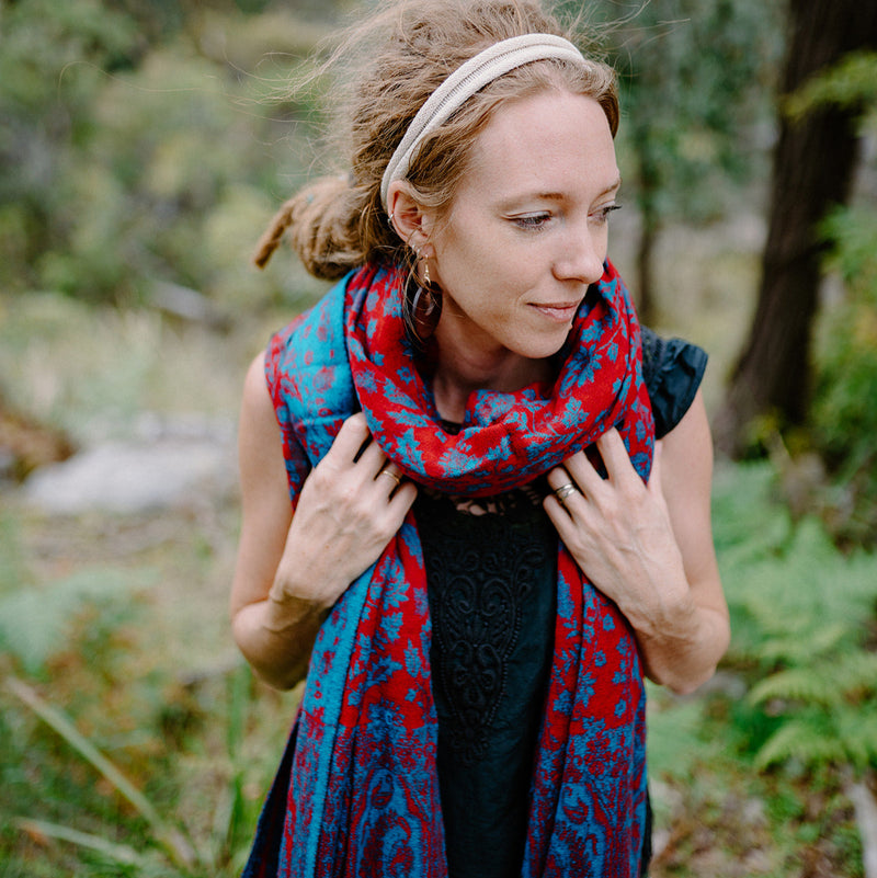 Paisley Scarf - Crimson Tide