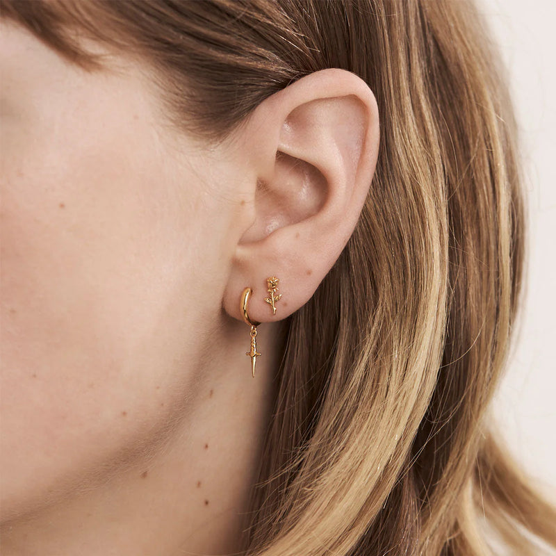 Cosmic Dagger Huggies Gold