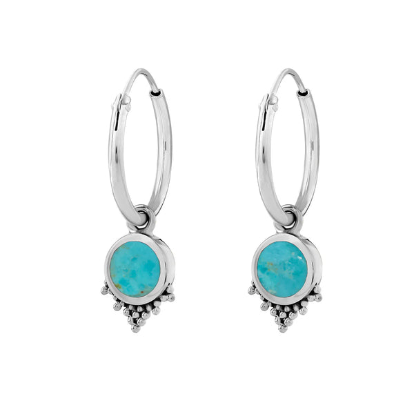 Sterling Silver Mystic Mirror Turquoise Sleepers