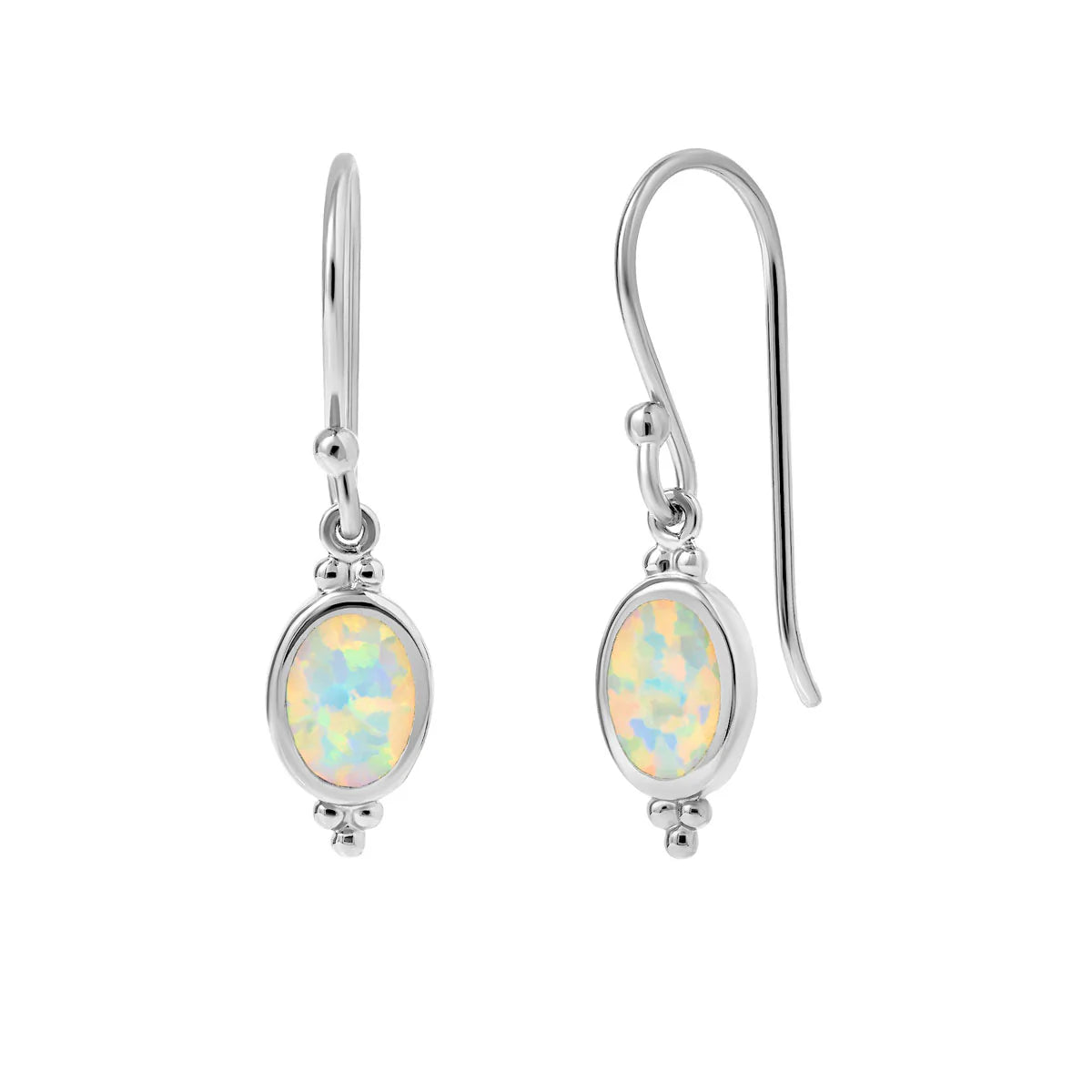 Sterling Silver Moon Song Opal Earrings