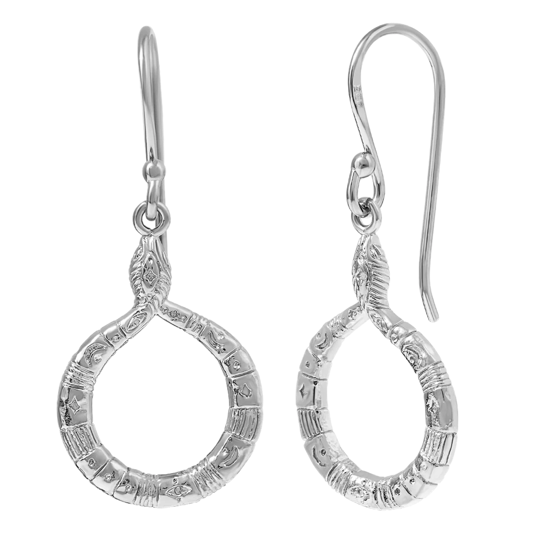 Sterling Silver Lunara Serpent Earrings