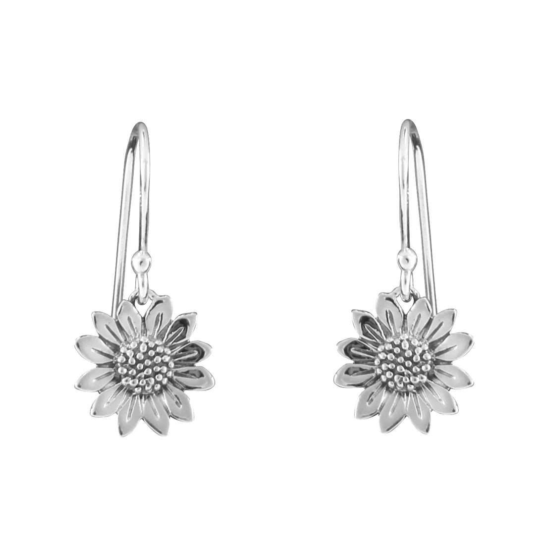 Sterling Silver Blossoming Sunflower Earrings