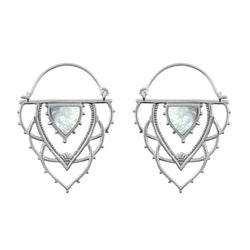 Sterling Silver Ancient Archways Pearl Hoops