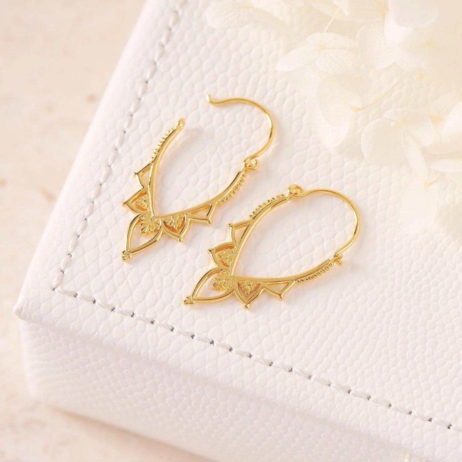 Love Lace Hoops Gold jewellery (view 3) - Mountain Dreads