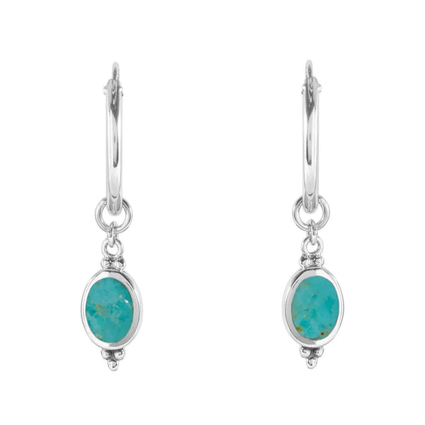 Sterling Silver Moon Song Turquoise Sleepers