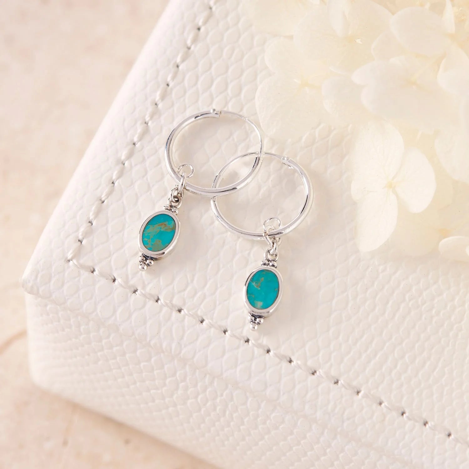 Sterling Silver Moon Song Turquoise Sleepers