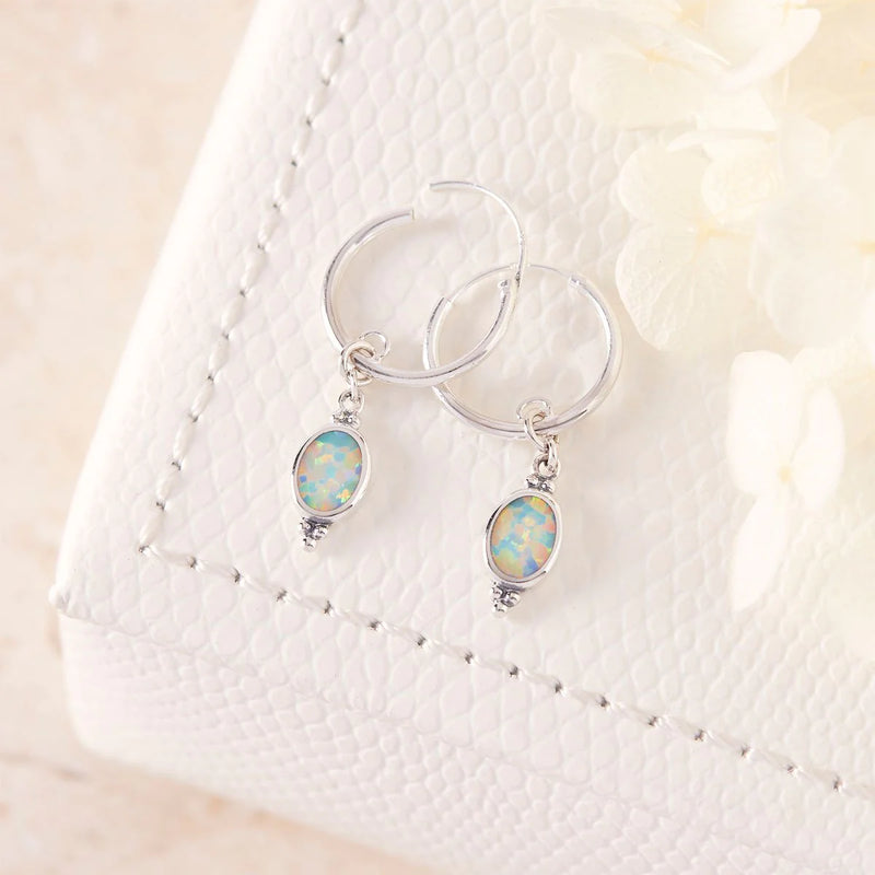 Sterling Silver Moon Song Opal Sleepers