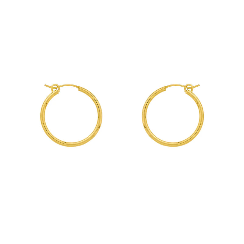 Sterling Silver Hoop Sleepers Gold