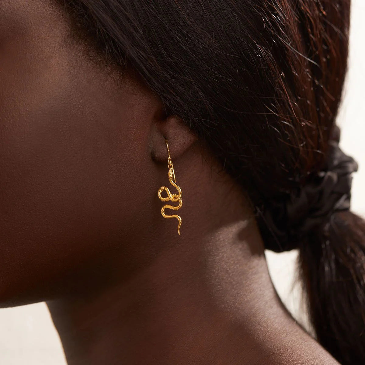 Serpent Earrings Gold