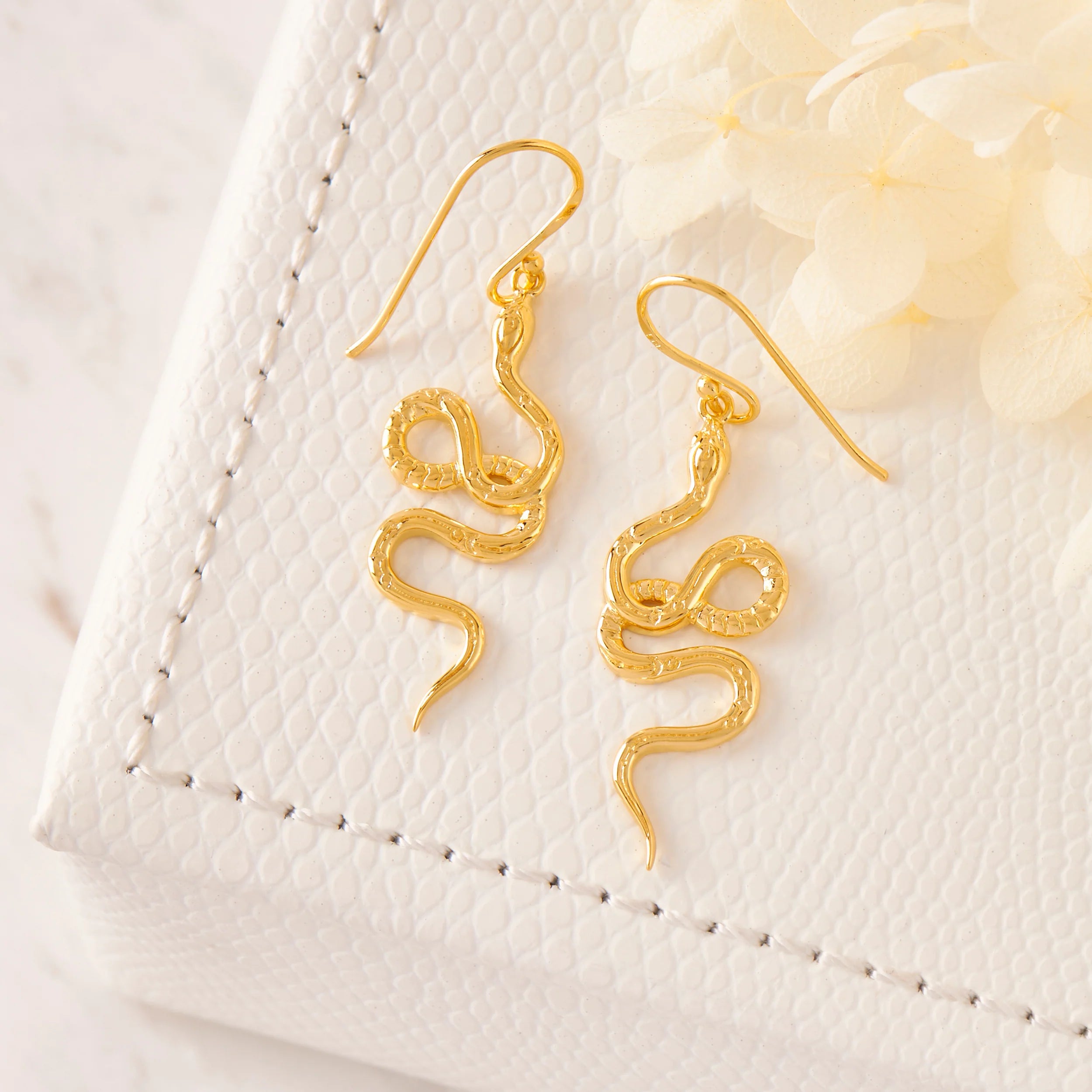 Serpent Earrings Gold