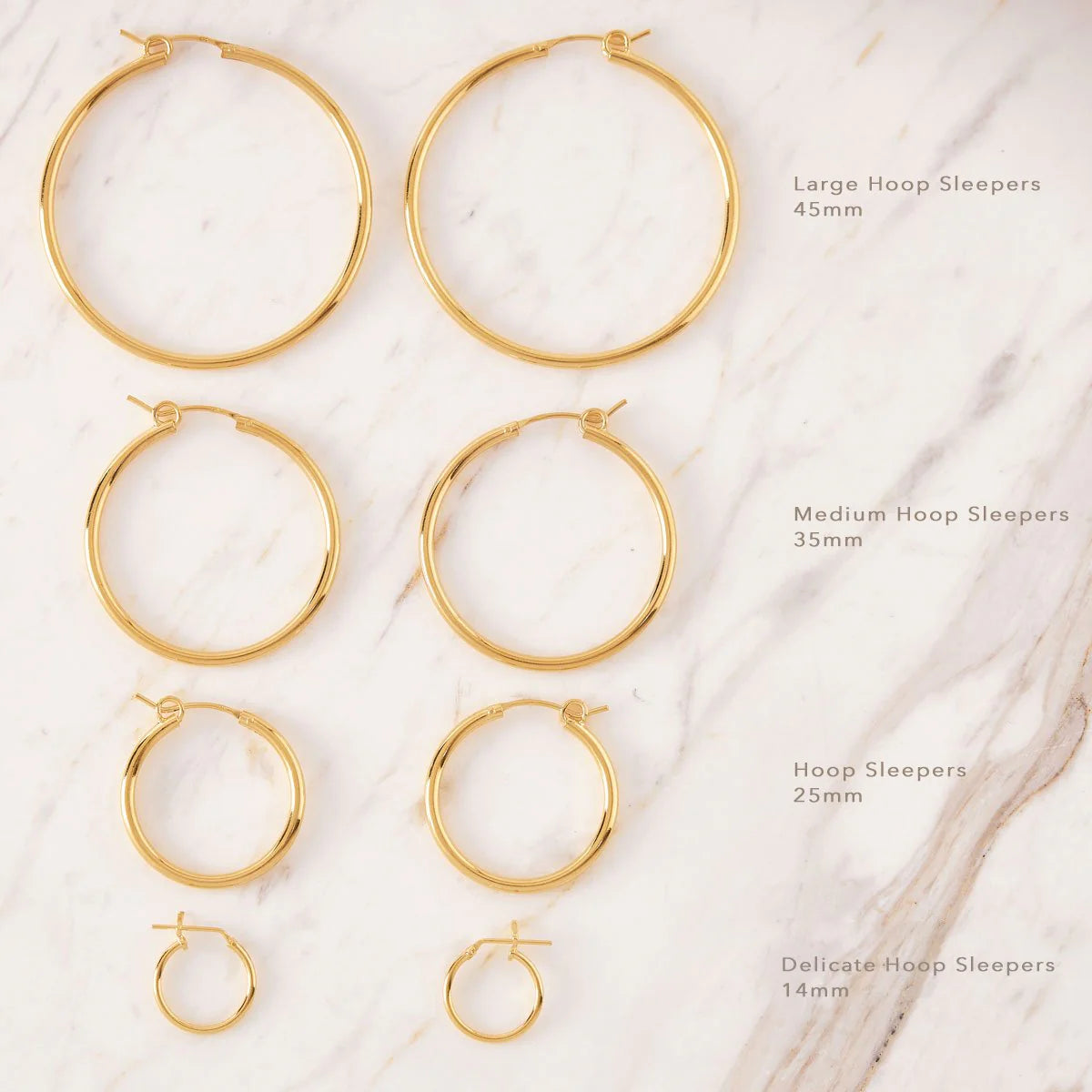 Large Hoop Sleepers Gold