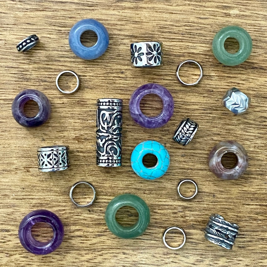 Orchid Dreadlock Beads | Set Of 20