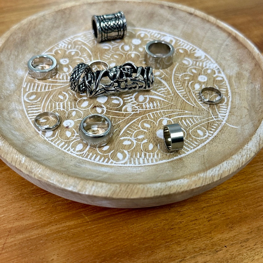 Large Stainless Steel Beads | Set Of 10