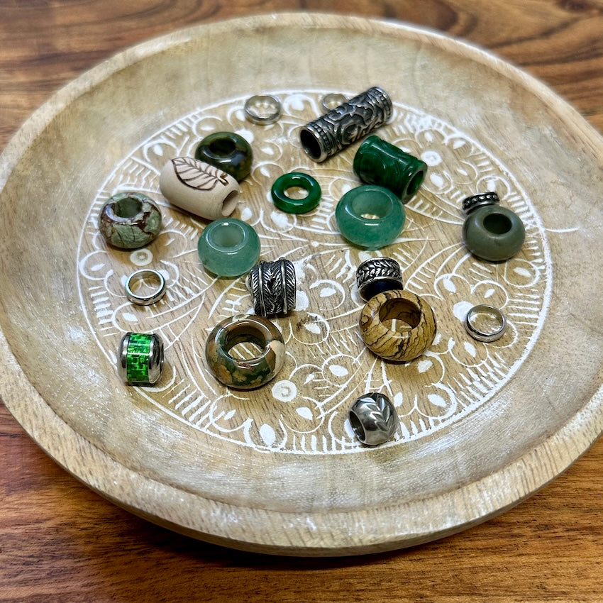 Emerald Forest | Limited Edition Dreadlock Beads | Set Of 20