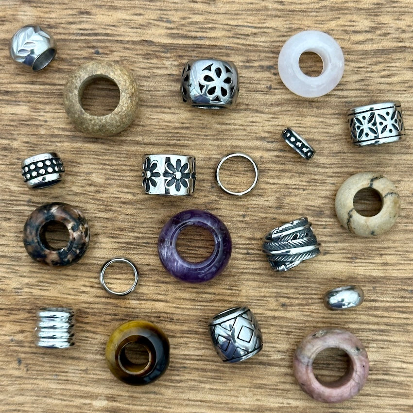 Dusty Rose Dreadlock Beads | Set Of 20