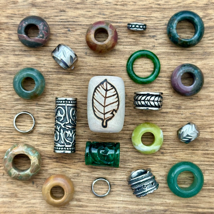 Leaf Love Dreadlock Beads | Set Of 20