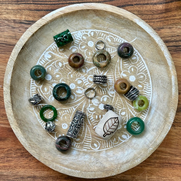 Leaf Love Dreadlock Beads | Set Of 20