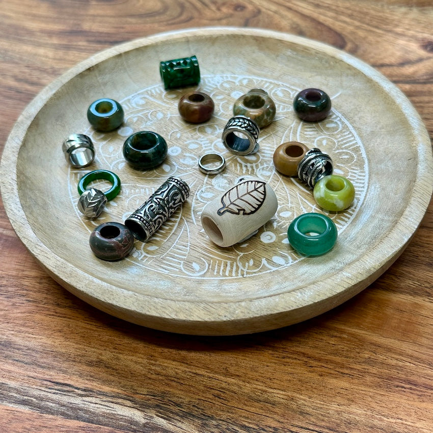 Leaf Love Dreadlock Beads | Set Of 20