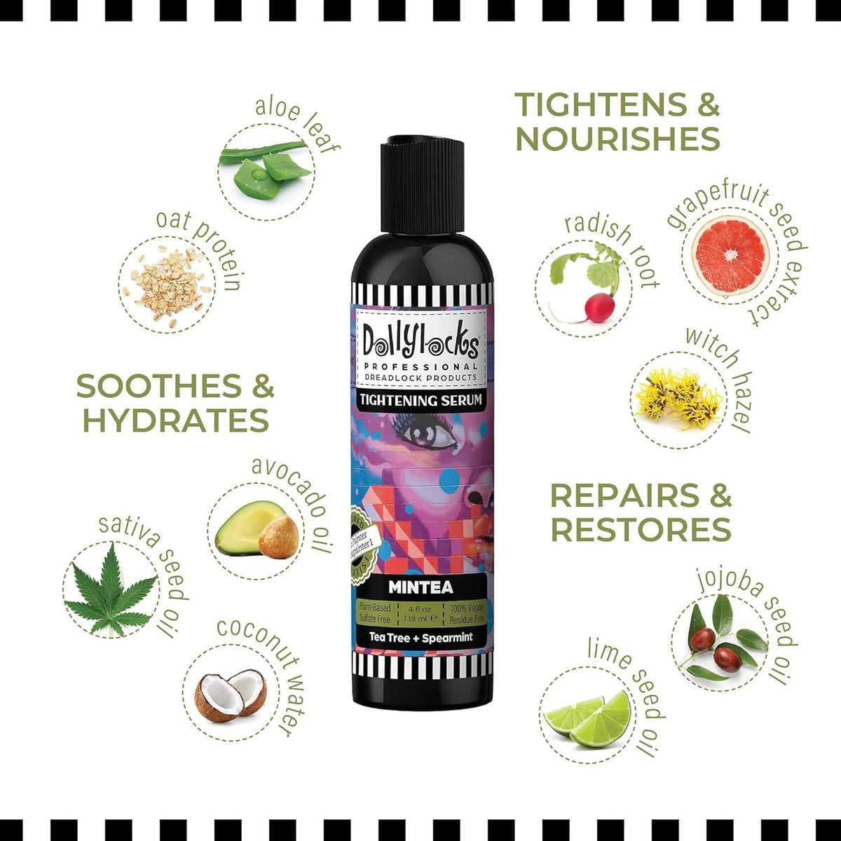 Dollylocks Tightening Serum | Tea Tree Spearmint | MINTEA