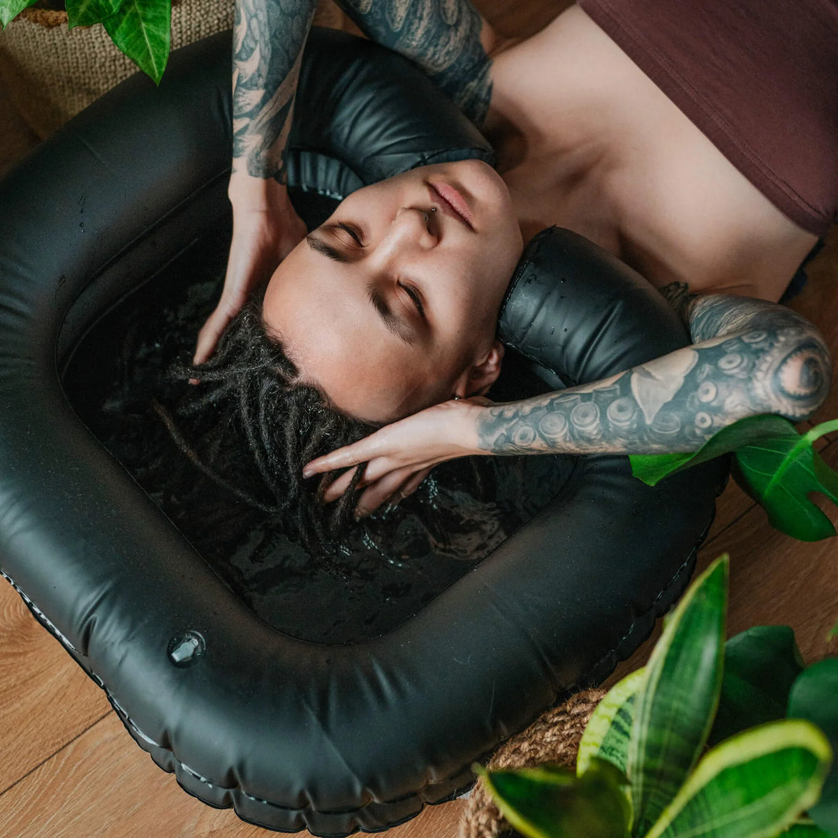 Inflatable Basin for Dreadlock Detox