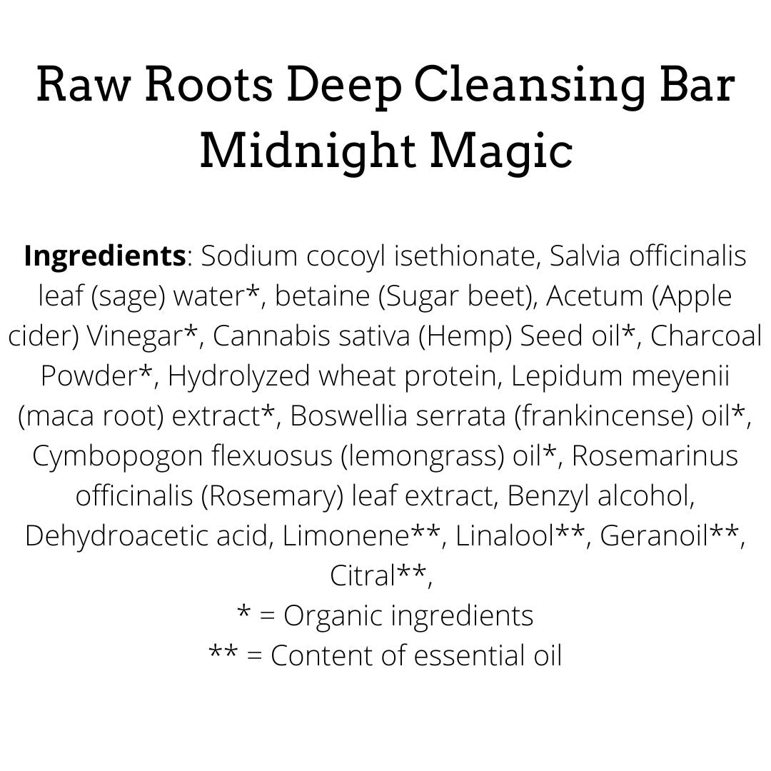 Raw Roots Deep Cleansing Shampoo Bar - Midnight Magic