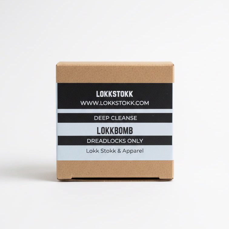 LockBOMB Box with 'Lokkstokk' branding on a white background