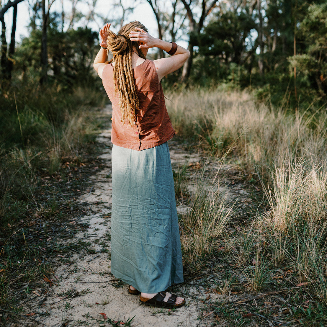 Linen Skirt | Mountain Moss
