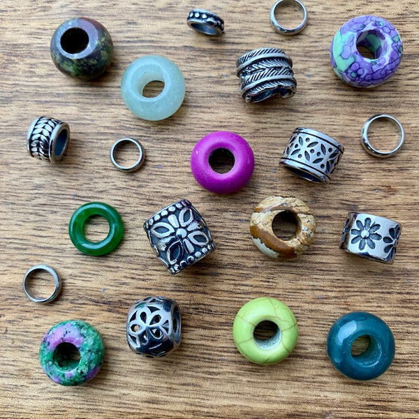 Fairy Garden Dreadlock Beads | Set of 20