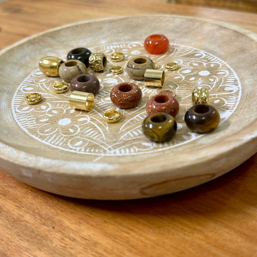 Golden Hour Dreadlock Beads | Set Of 25