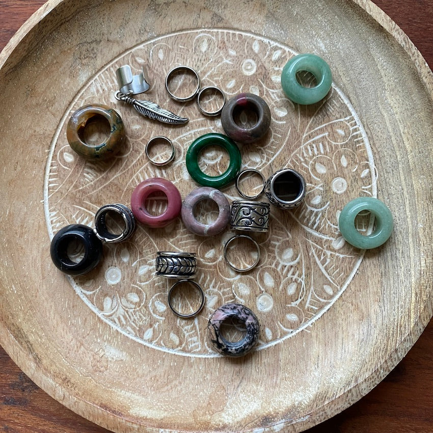 Tropical Leaf Dreadlock Beads | Set Of 20