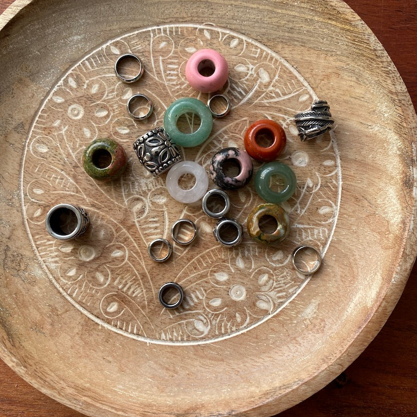 Rose Garden Dreadlock Beads | Set Of 20