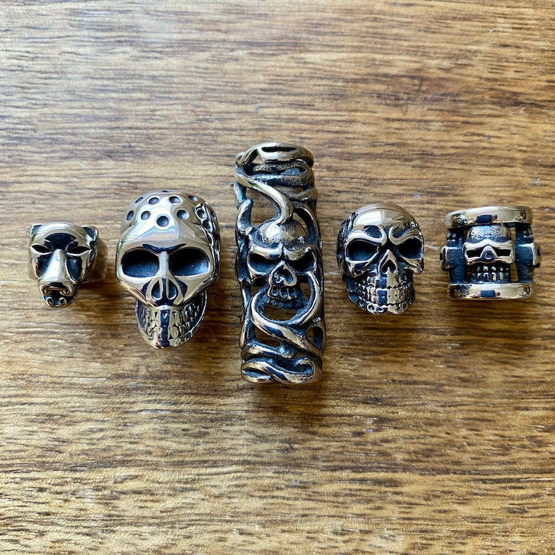Stainless Steel Skull Beads  Set Of 5 – Mountain Dreads