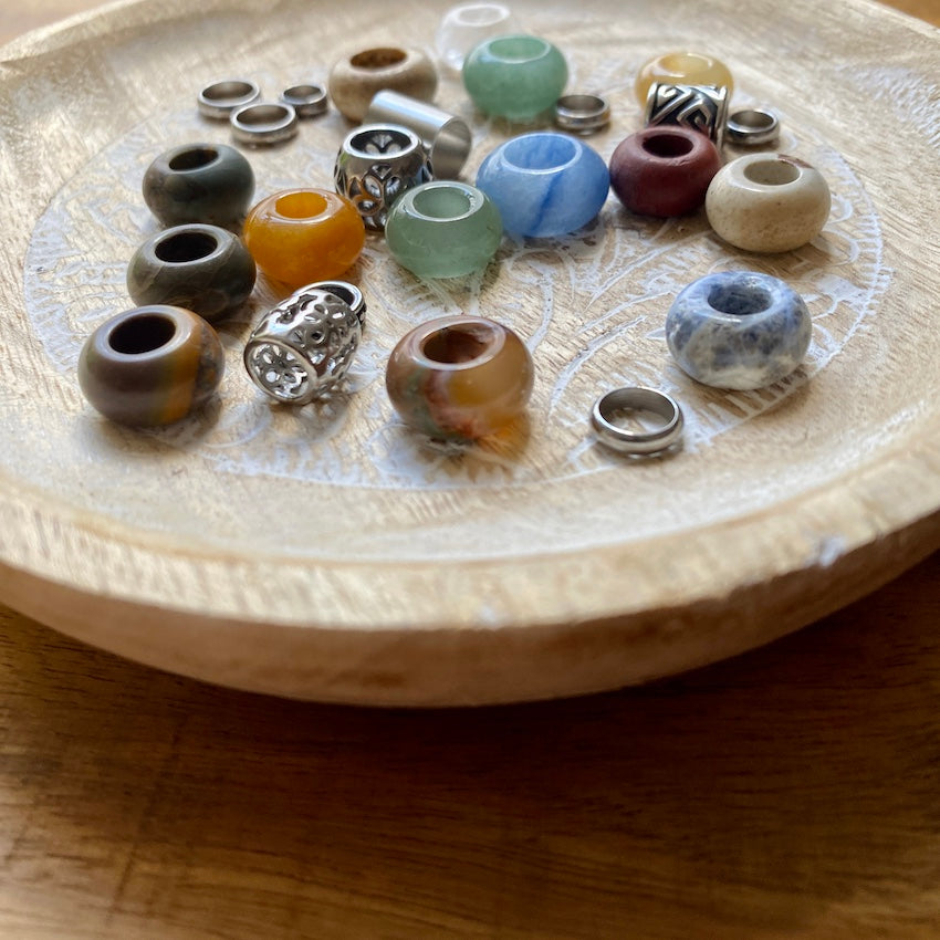 Sandy Beach | Dreadlock Beads | Set Of 25