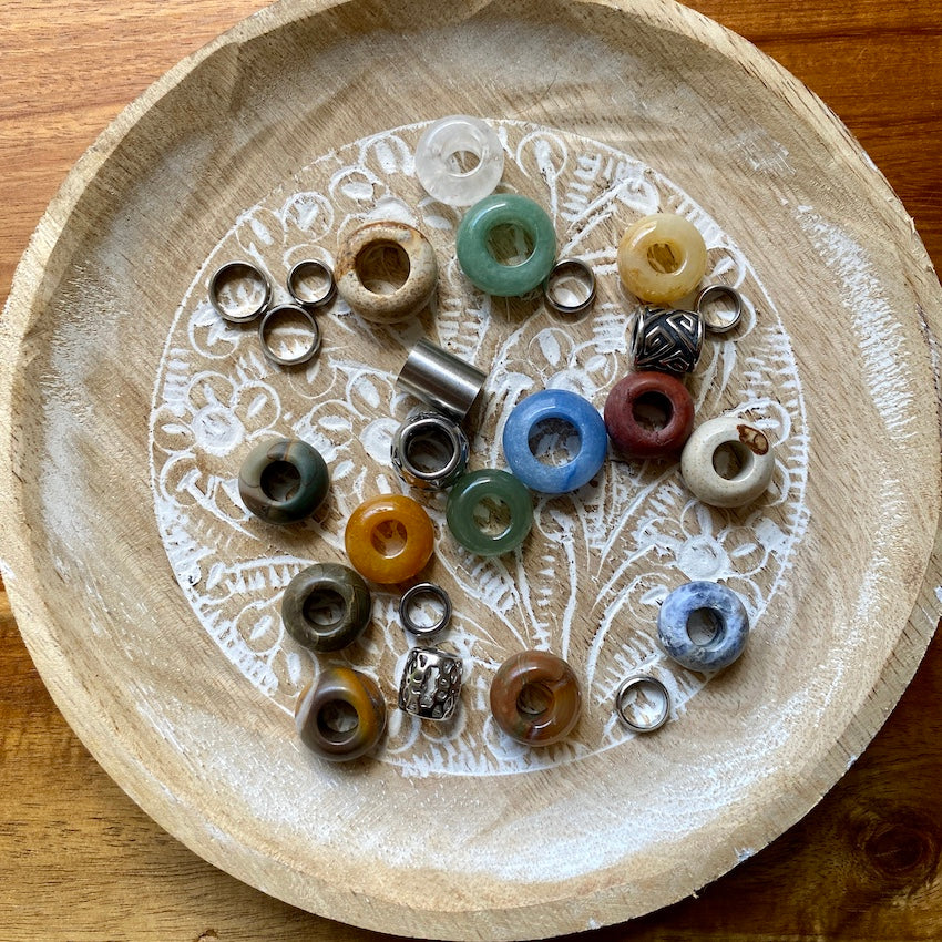 Sandy Beach | Dreadlock Beads | Set Of 25