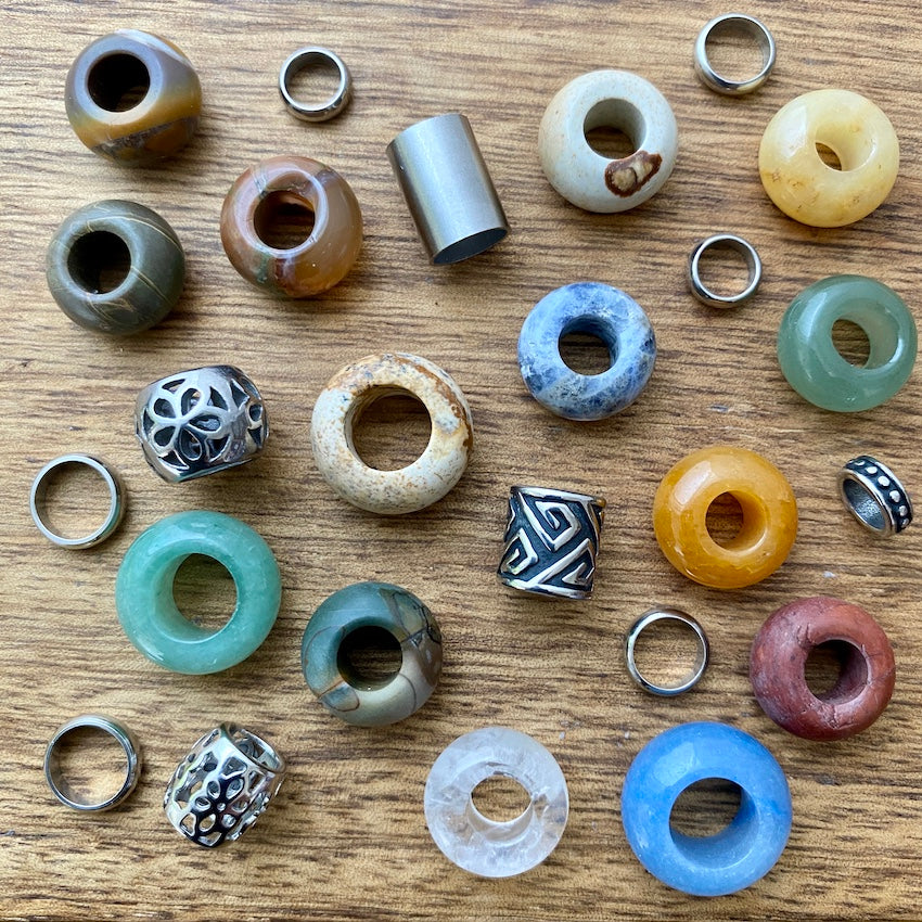 Sandy Beach | Dreadlock Beads | Set Of 25