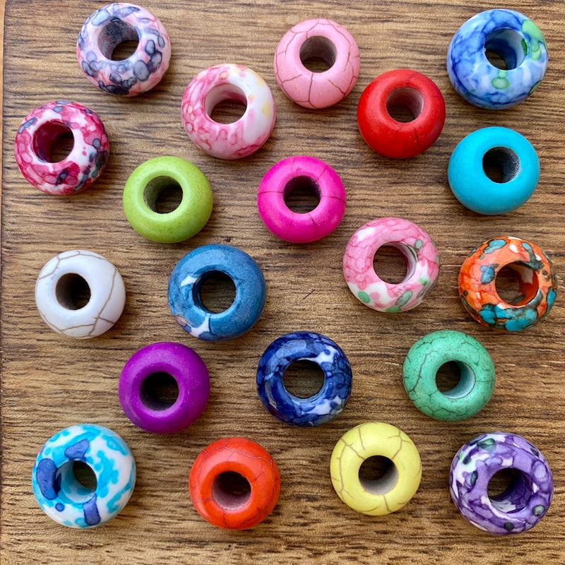 Rainbow Dreadlock Beads | Set Of 20