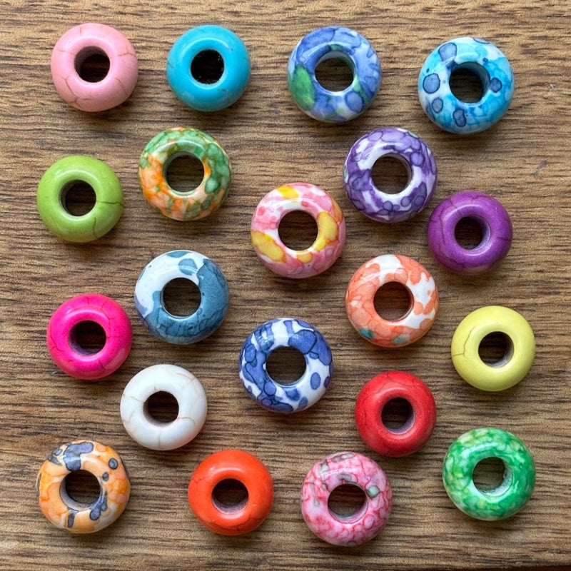 Rainbow Dreadlock Beads | Set Of 20