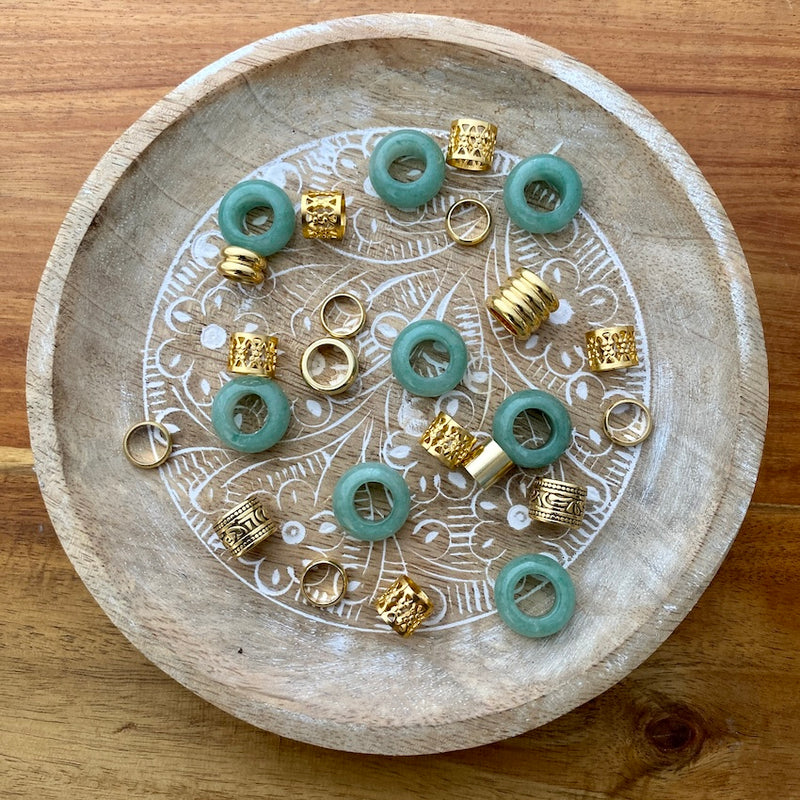 Large Wattle Dreadlock Beads | Set Of 25