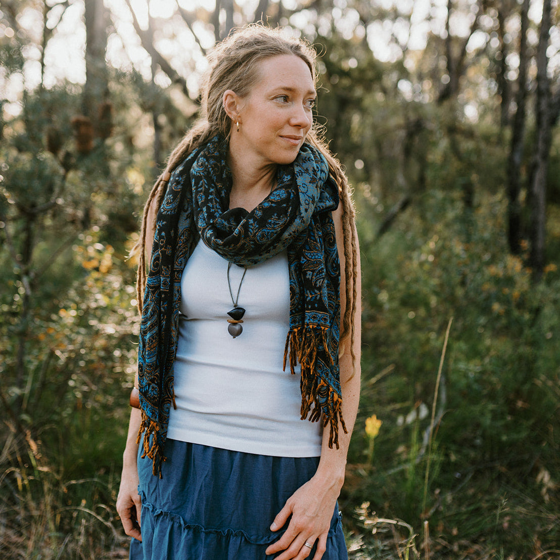 Paisley Scarf - Midnight Coast