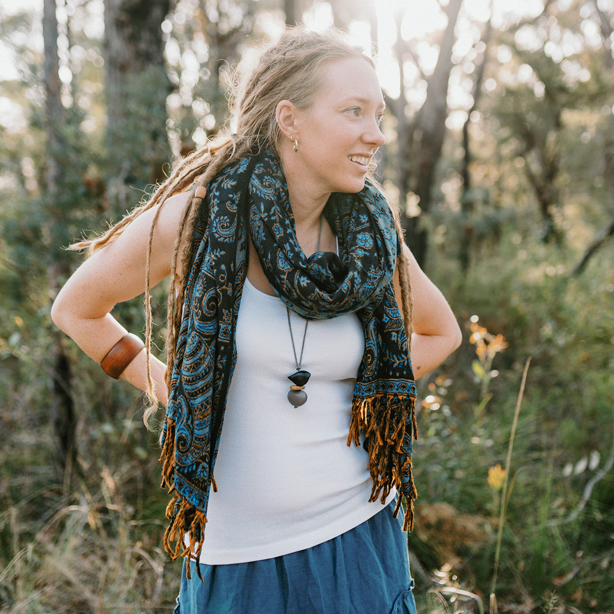 Paisley Scarf - Midnight Coast