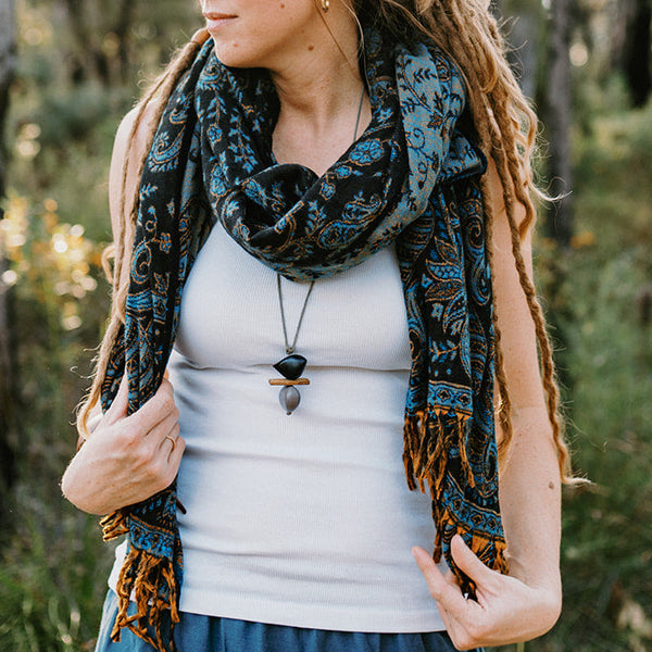 Paisley Scarf - Midnight Coast