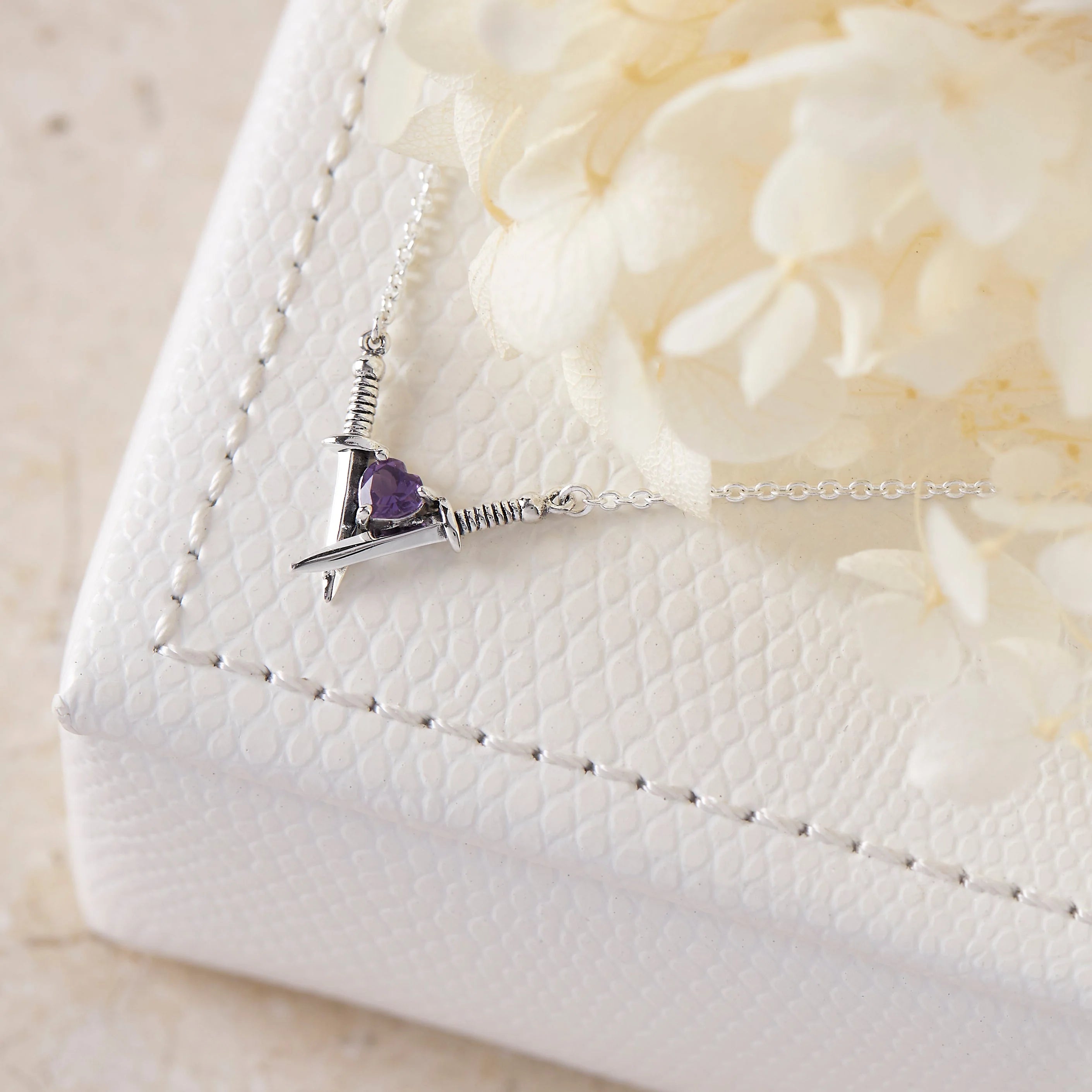 Sterling Silver | Love Struck Amethyst Necklace