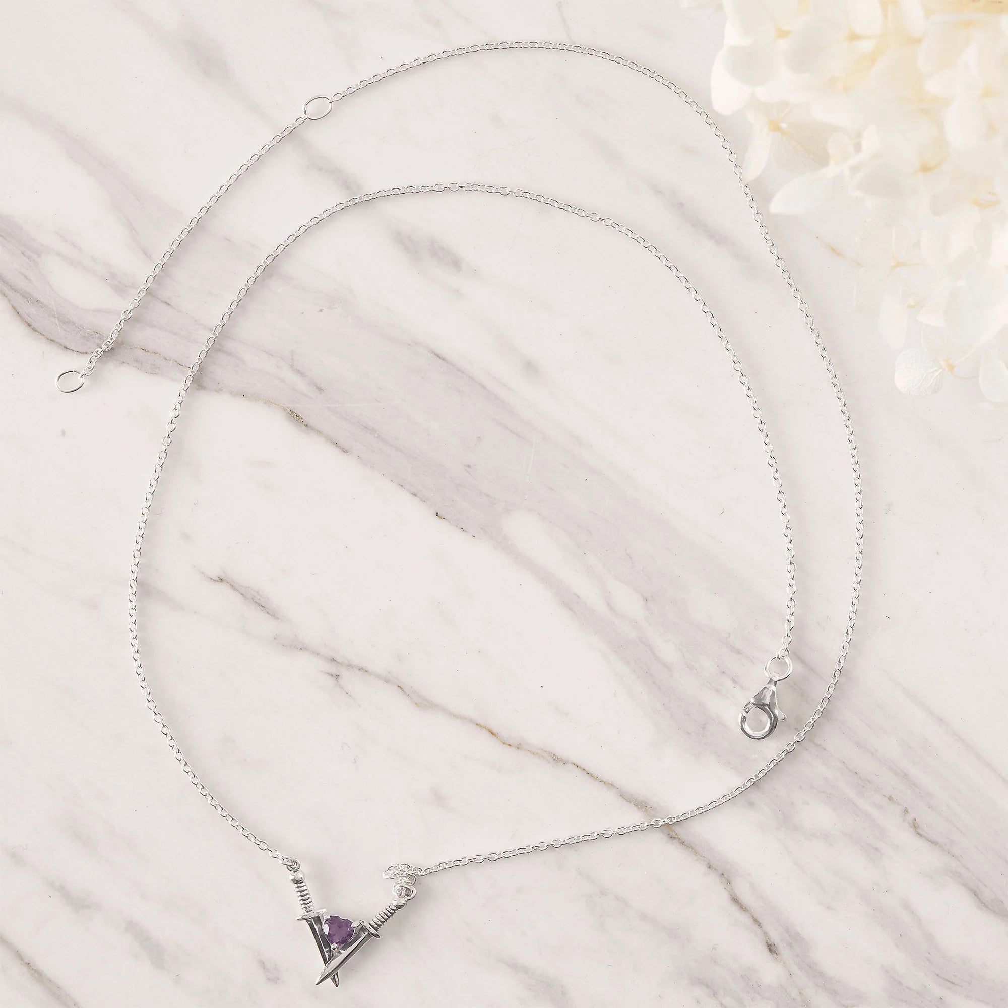 Sterling Silver | Love Struck Amethyst Necklace