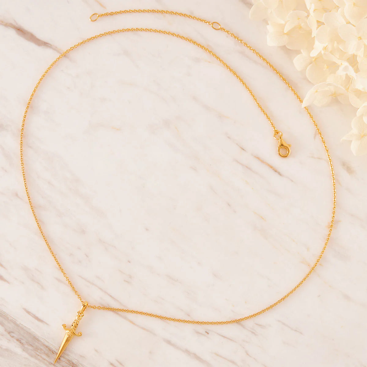 Cosmic Dagger Necklace Gold