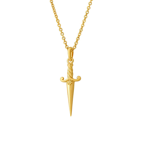 Cosmic Dagger Necklace Gold