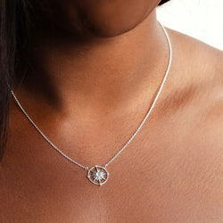 Sterling Silver | Guiding Light Compass Necklace