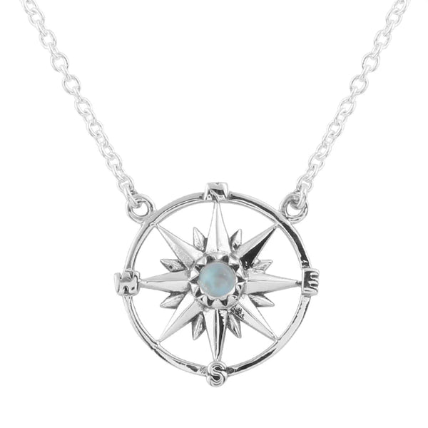 Sterling Silver | Guiding Light Compass Necklace