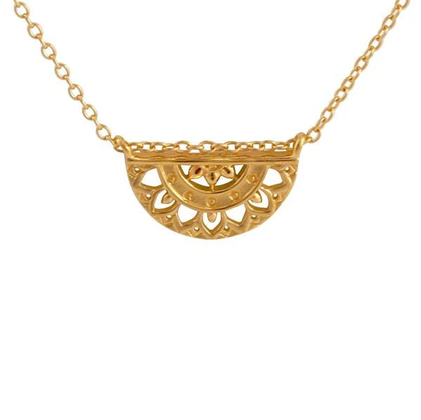 Dainty Mandala Necklace Gold