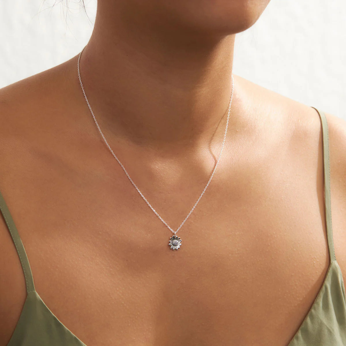 Sterling Silver | Blossoming Sunflower Necklace