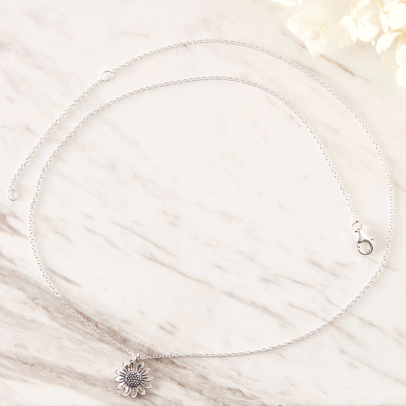 Sterling Silver | Blossoming Sunflower Necklace